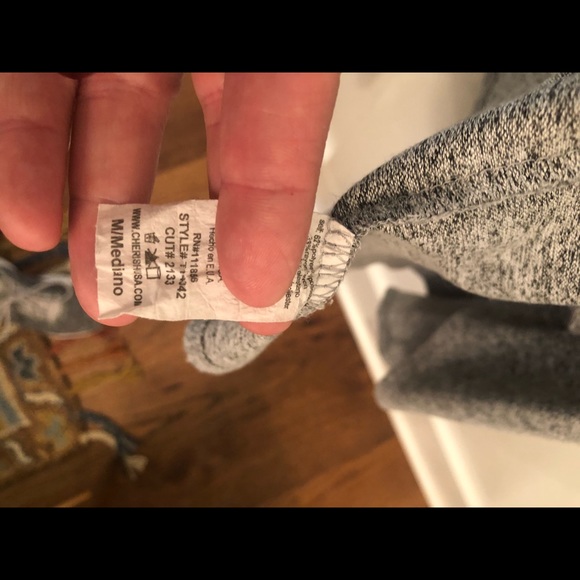 Heather Gray Cardigan with Designed Sleeves - Picture 5 of 5